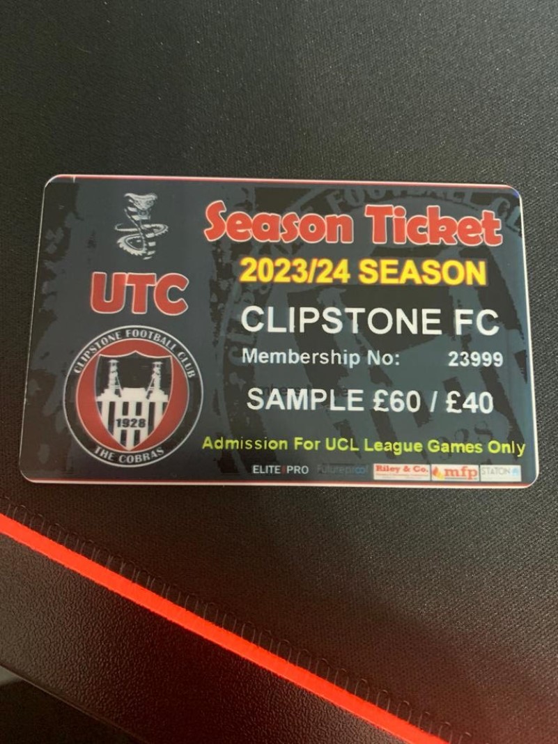 Clipstone FC, NEWS Season Tickets on Sale now...